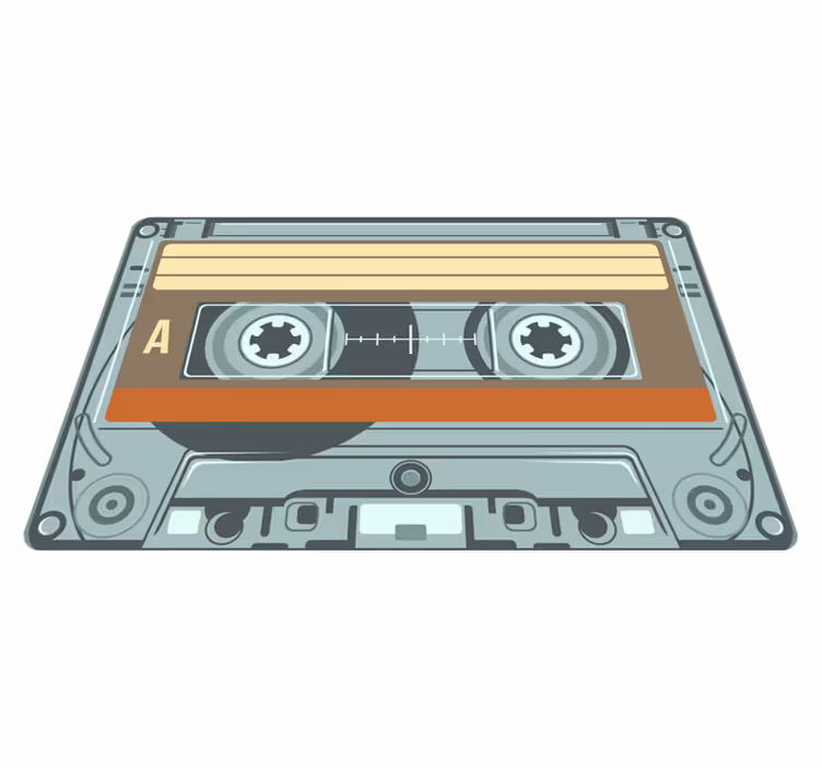 Rádiókazetta vintage bakelit szőnyeg - TenStickers