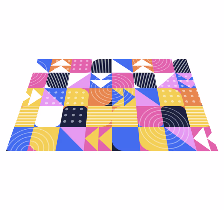 Geometrikus minta játék vinil szőnyeg geometriai - TenStickers