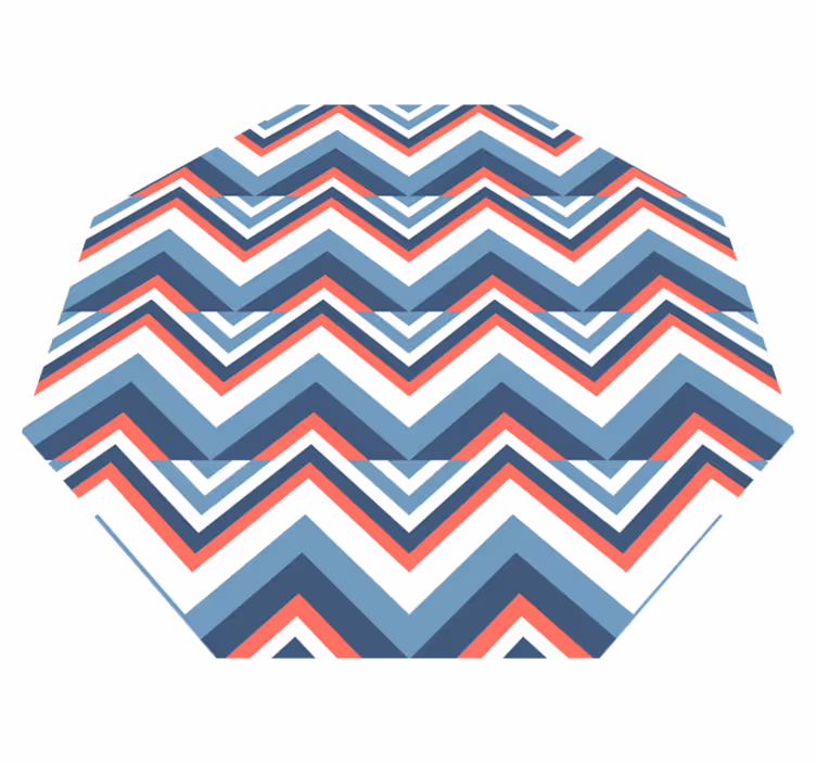 Chevron colorblock vinil szőnyeg geometriai - TenStickers