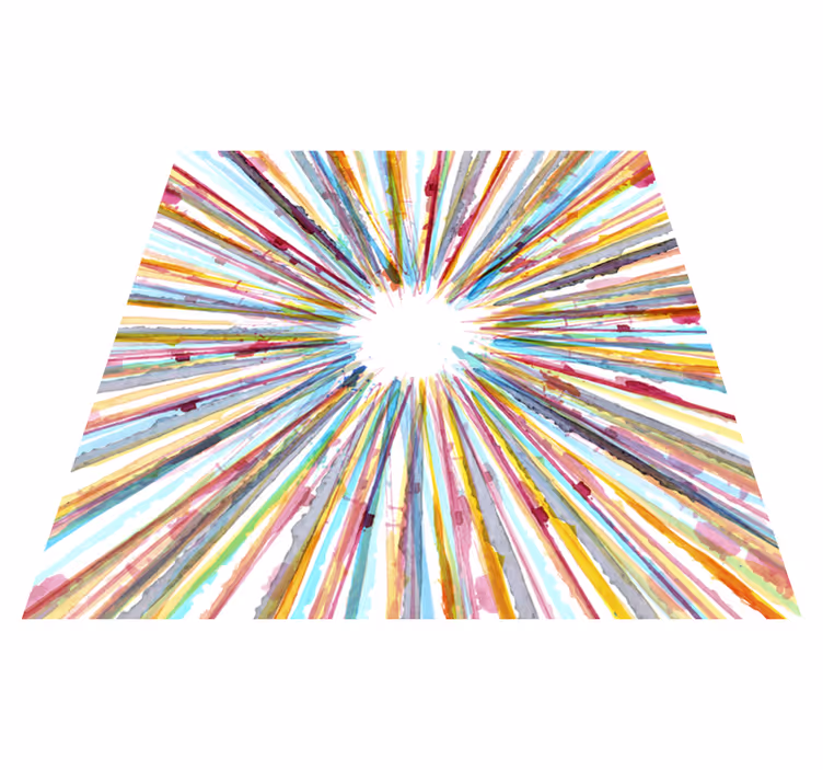 Sugárzó tört motívum vinil szőnyeg geometriai - TenStickers