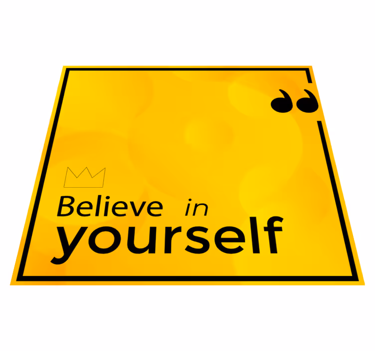 Higgy magadban motivációs vinil szőnyeg - TenStickers