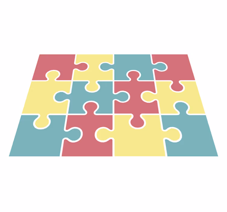 Puzzle darab játék vinil szőnyeg Játékok - TenStickers