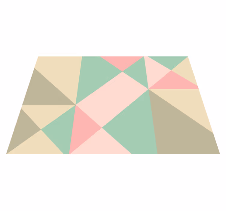 Csodálatos lágy színek geometriai vinil szőnyeg - TenStickers