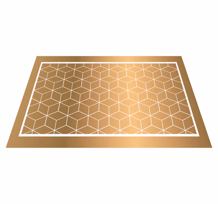 Geometriai téglatestű illúzió vinil szőnyeg geometriai - TenStickers