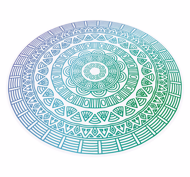 Pompás dekoratív kerek mandala vinyl szőnyeg - TenStickers