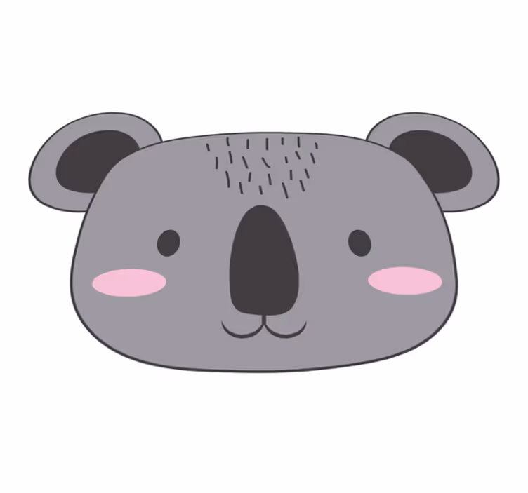 Koala arc állati vinil szőnyeg - TenStickers