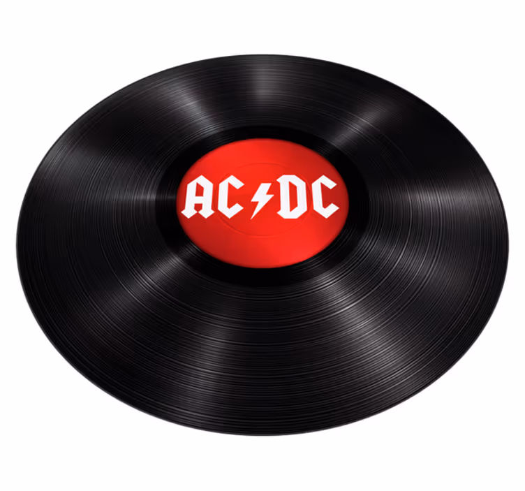 Csodálatos rockzene acdc bakelit szőnyeg - TenStickers