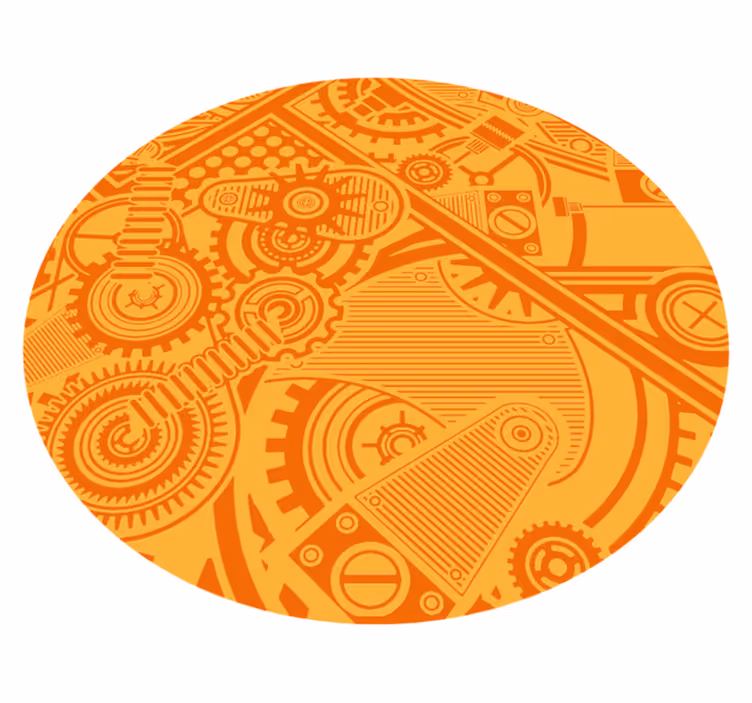 Eredeti vintage steampunk stílusú vinilszőnyeg - TenStickers
