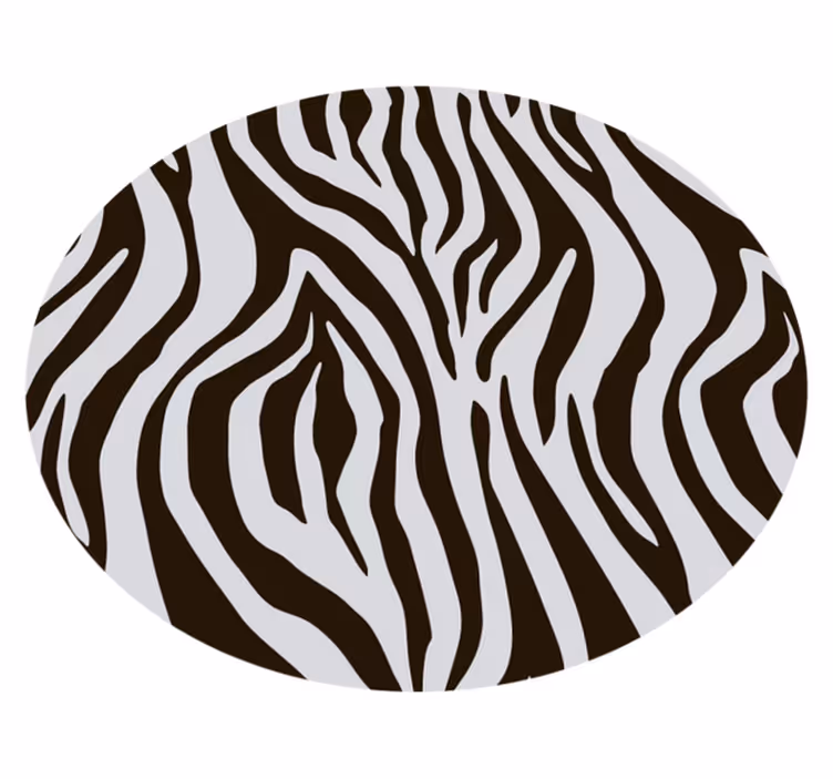 Zebra örvény minta vinil szőnyeg állatnyomat - TenStickers
