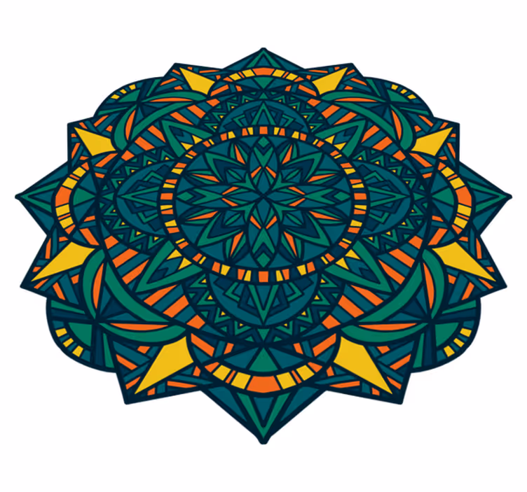 Csodálatos zen mandala stílusú vinilszőnyeg - TenStickers