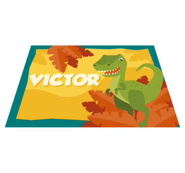 Dinoszaurusz személyre szabása Vinil szőnyeg nevekkel - TenStickers