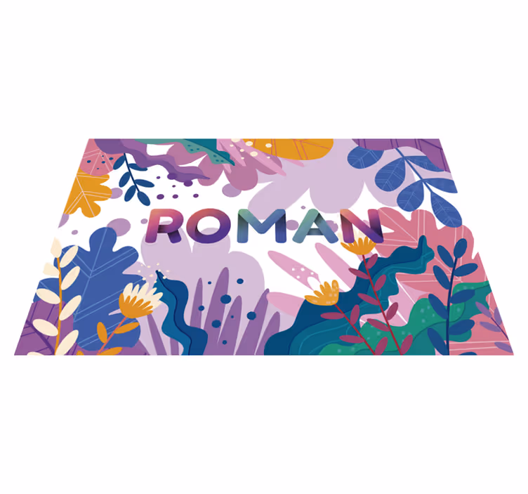 Személyre szabott botanikai Vinil szőnyeg nevekkel - TenStickers