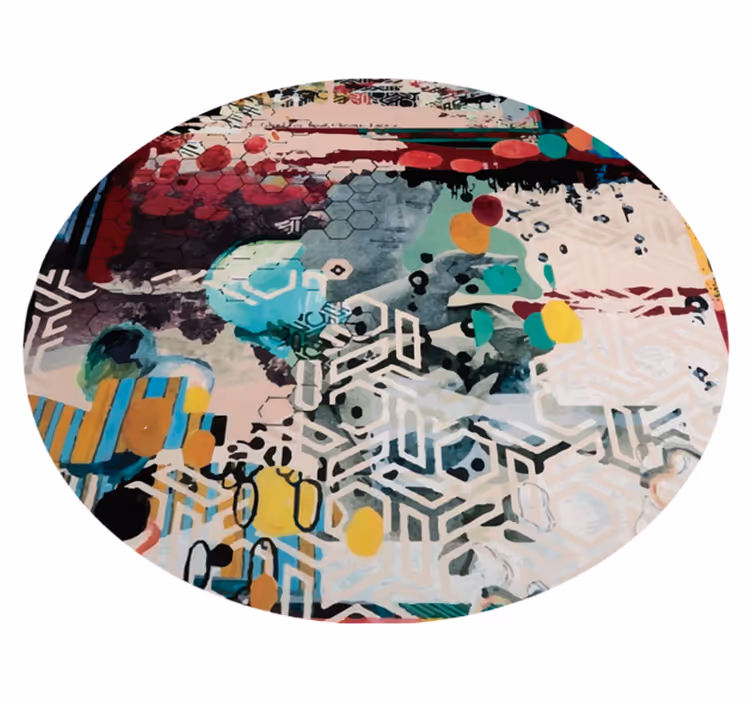 Keveréke a városi művészet modern vinil szőnyegének - TenStickers