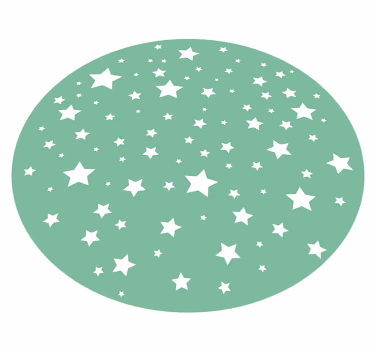 Zöld csillag gyerekek vinil szőnyeg - TenStickers