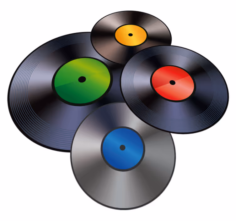 Vintage vinyl szőnyegeket rögzít - TenStickers