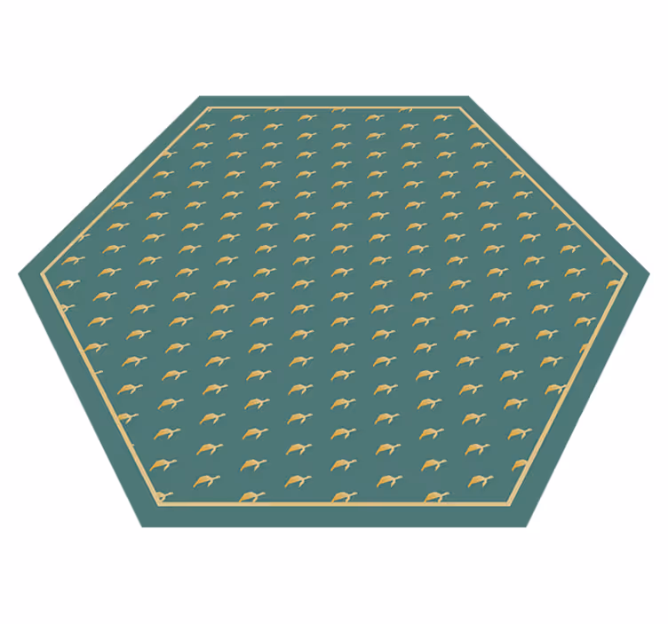 Geometriai teknős állat vinil szőnyeg - TenStickers