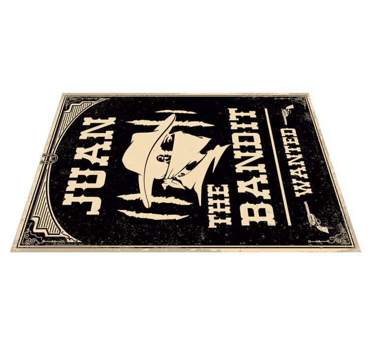 Nyugati bandita téma Vinil szőnyeg nevekkel - TenStickers