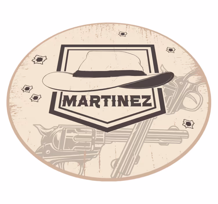 Testreszabható western Vinil szőnyeg nevekkel - TenStickers