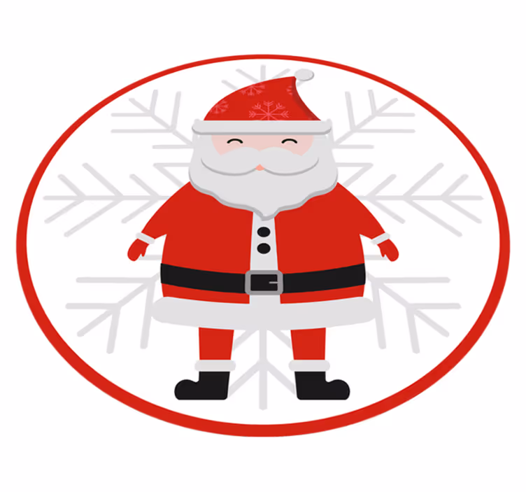 Mikulás és hohoho vinil hálószoba szőnyeg - TenStickers