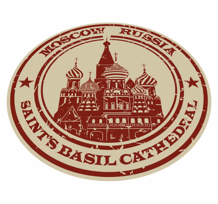 Moszkvai székesegyház bélyegző vinil szőnyeg - TenStickers