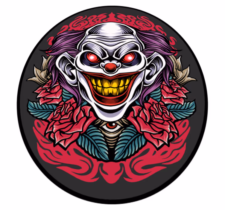 Bohóc art halloween vinyl szőnyeg - TenStickers