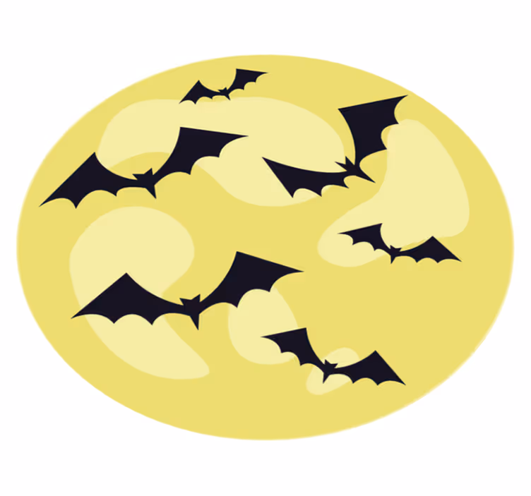 Halloween denevér éjszaka mintás vinil szőnyeg - TenStickers