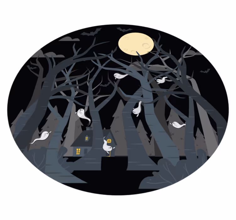 Halloween éjszakai bakelit szőnyeg - TenStickers