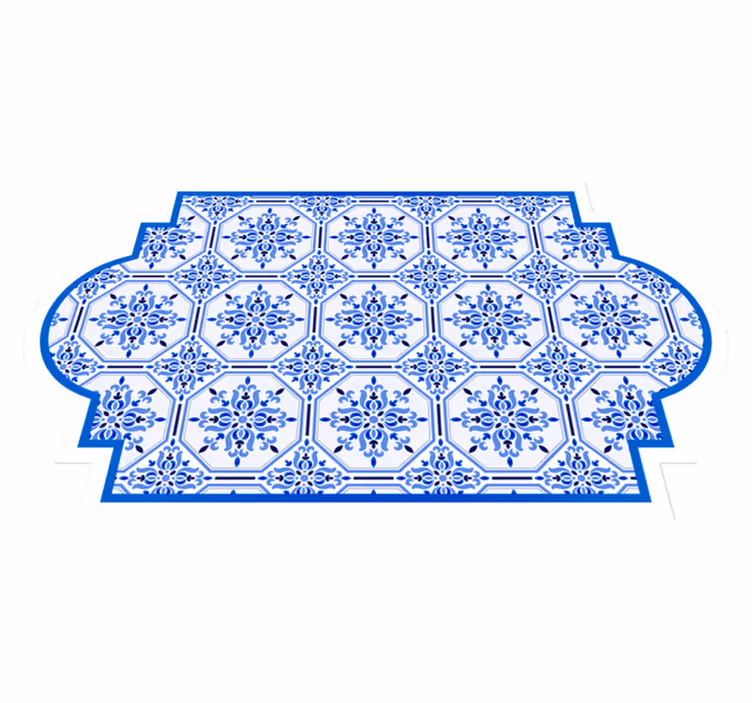 Lisszaboni csempe stílusú előszoba vinil szőnyeg - TenStickers