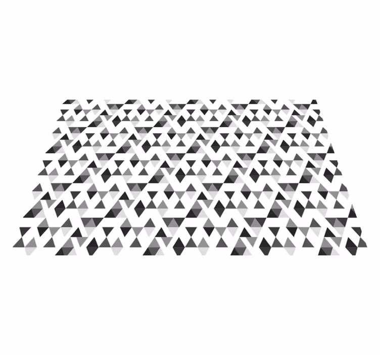Fekete-fehér háromszögek geometriai vinilszőnyeg - TenStickers