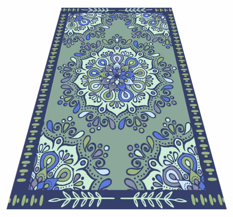Kifakult zöld mandala vinyl szőnyeg - TenStickers