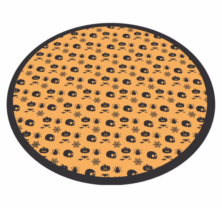 Kísérteties körkörös minta vinil szőnyeg halloween - TenStickers