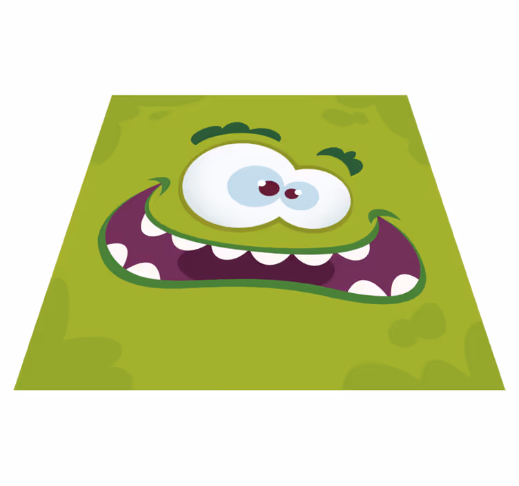 Monster green vinyl szőnyeg gyerek vinyl szőnyeg - TenStickers