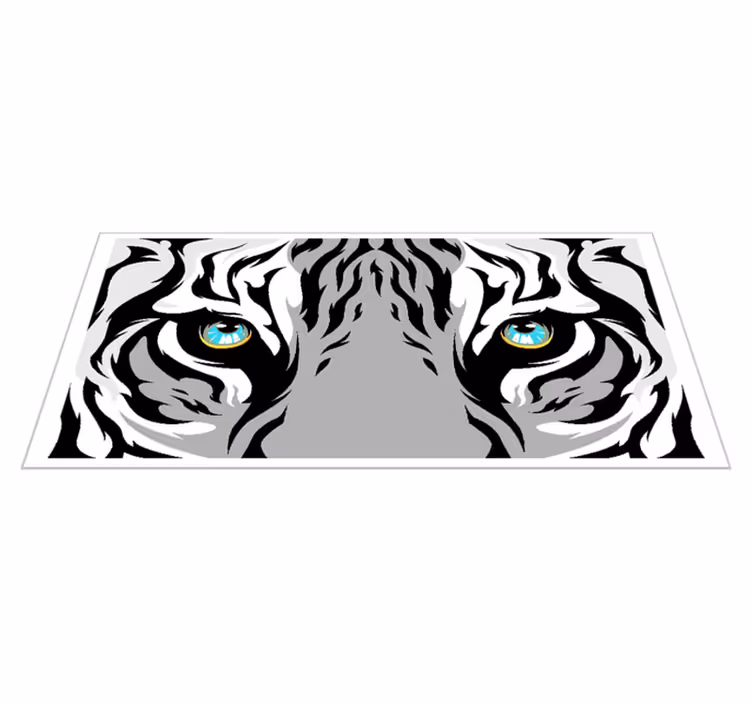 Kék szemű tigris állati szőnyeg - TenStickers