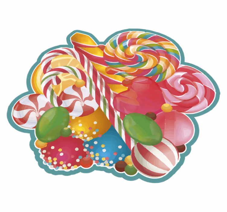 Becsomagolt cukorka karácsonyfa szőnyeg - TenStickers