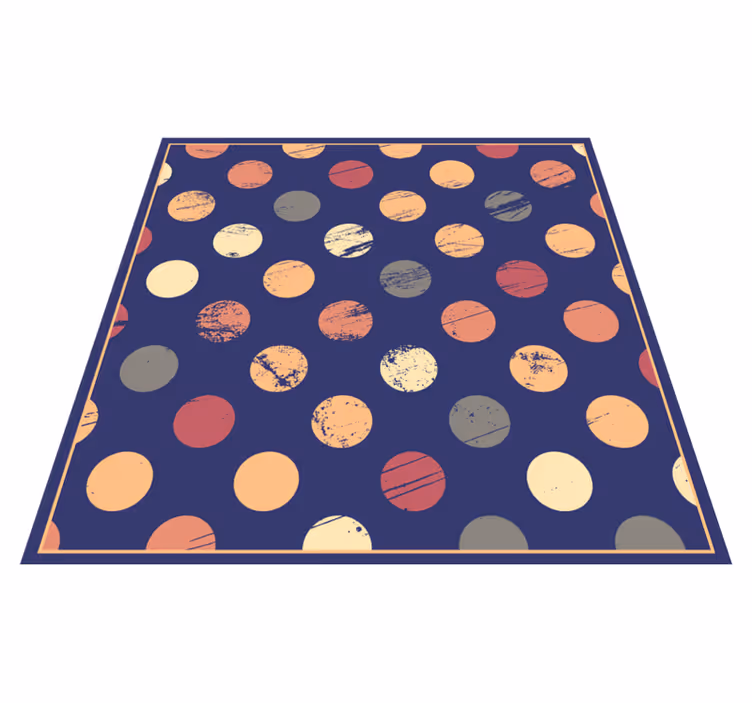 Kék háttér withcircles vinyl szőnyeg - TenStickers
