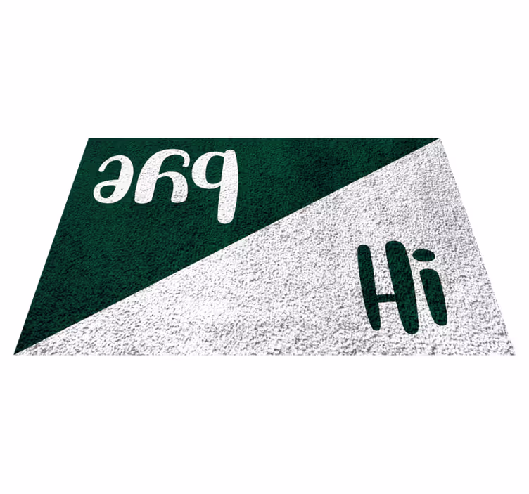 Prahs hi greetings vinil szőnyeg mondatokkal - TenStickers