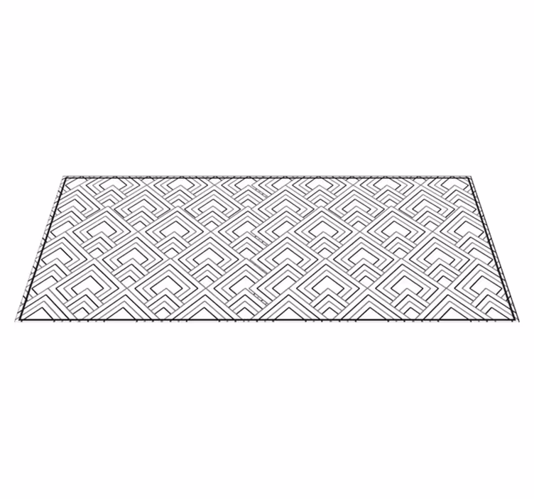 Geometriai labirintus minta vinil szőnyeg geometriai - TenStickers