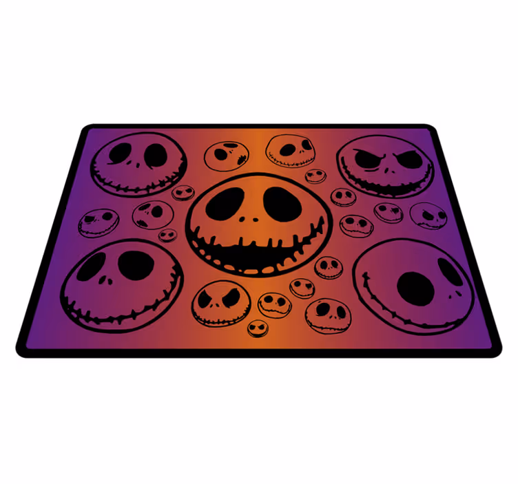 Kísérteties koponyák minta vinil szőnyeg halloween - TenStickers