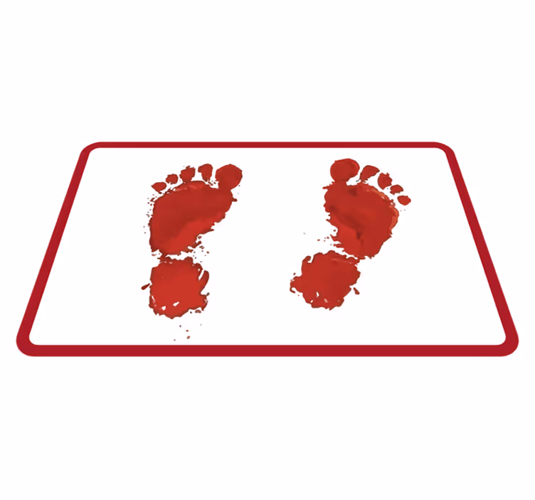 Véres lábnyomok halloween szőnyegek - TenStickers