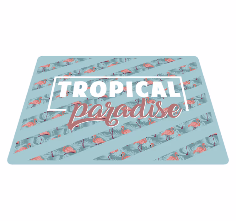 Trópusi paradicsom szöveg vinil szőnyeg állat - TenStickers