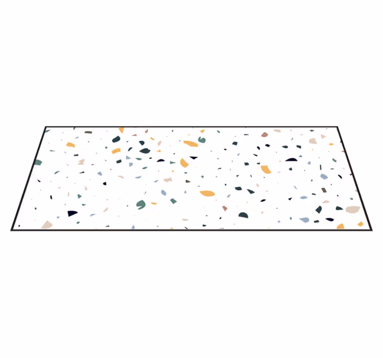 Fehér terrazzo minimális szőnyeg - TenStickers