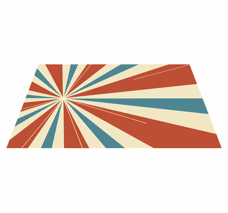 Retro vonalak robbanás vintage szőnyeg - TenStickers