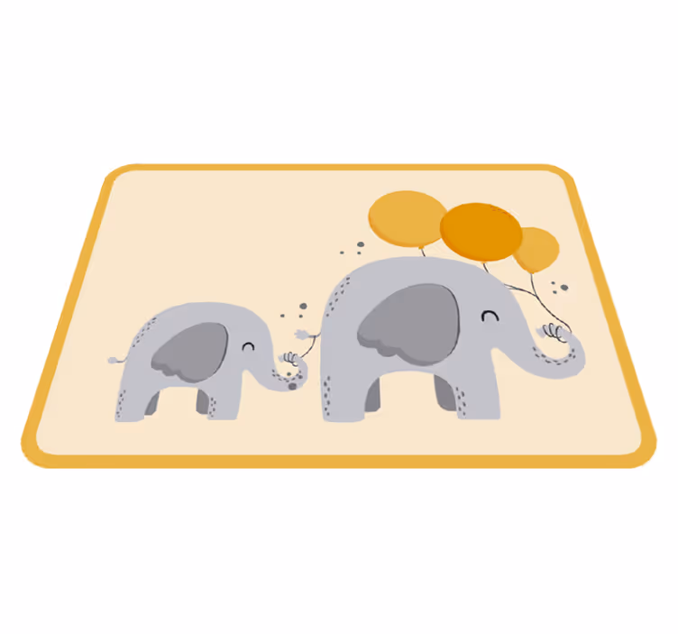 Vinil szőnyeg gyerekeknek két elefánt - TenStickers