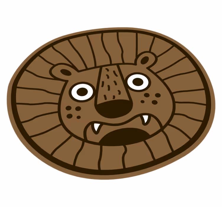 Vinil szőnyeg oroszlán gyerekeknek állati szőnyeg - TenStickers