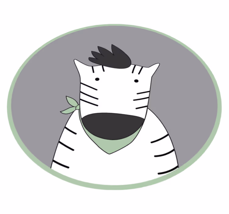 Vidám zebra vinil szőnyeg gyerekek - TenStickers