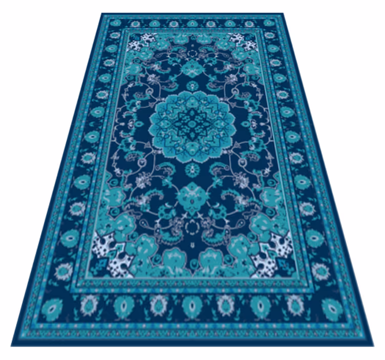 Kékeszöld mandala elegancia vinil szőnyeg mandala - TenStickers