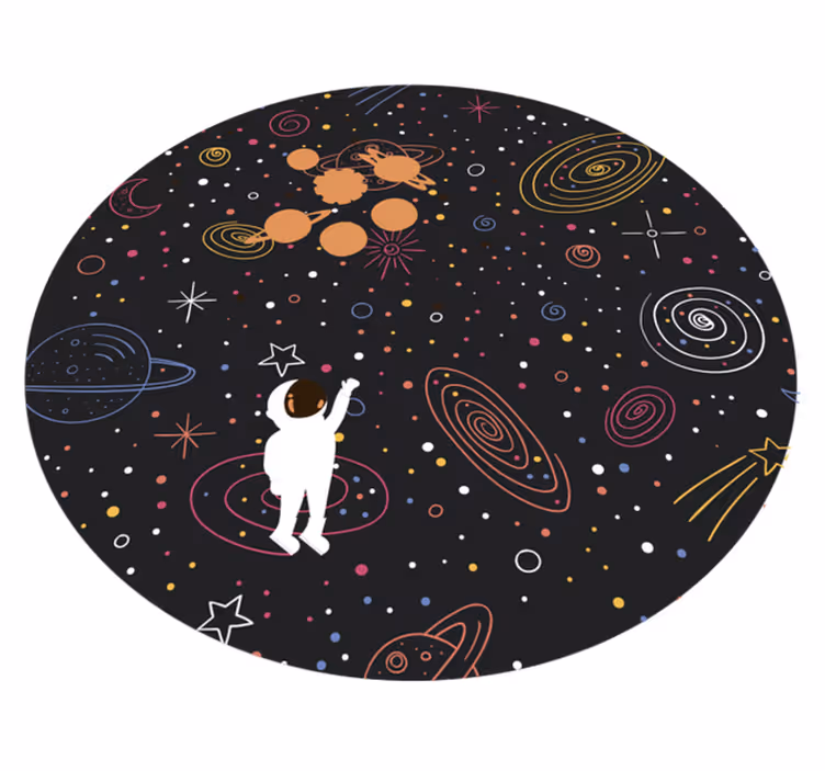 Színes hely vázlat csillag szőnyeg - TenStickers