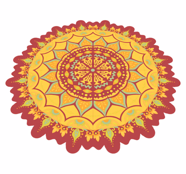 Mandala padlóművészet vinil szőnyeg mandala - TenStickers