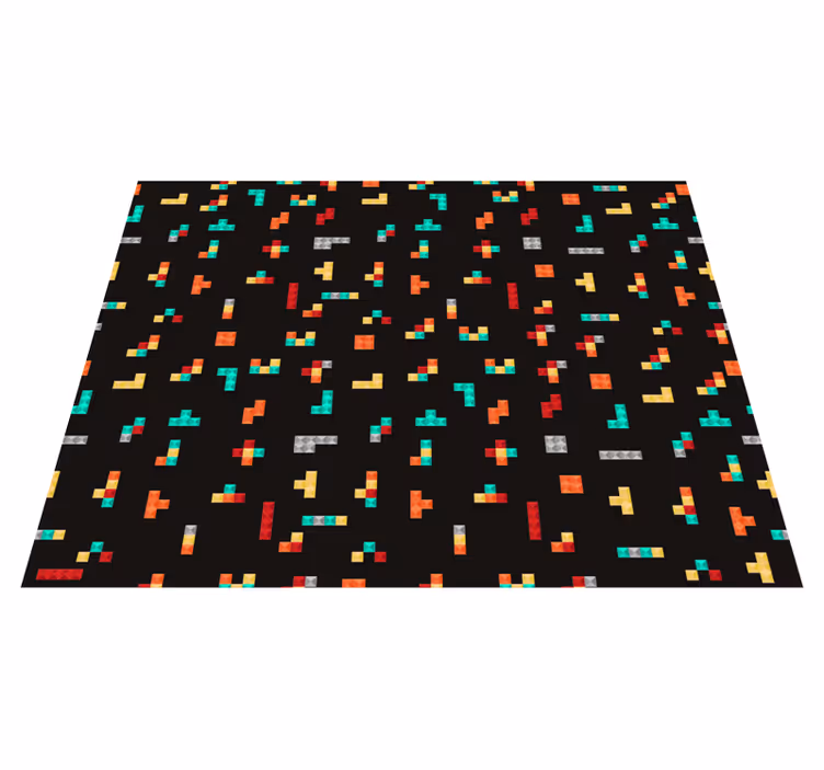 Retro tetris vintage vinyl szőnyeg - TenStickers