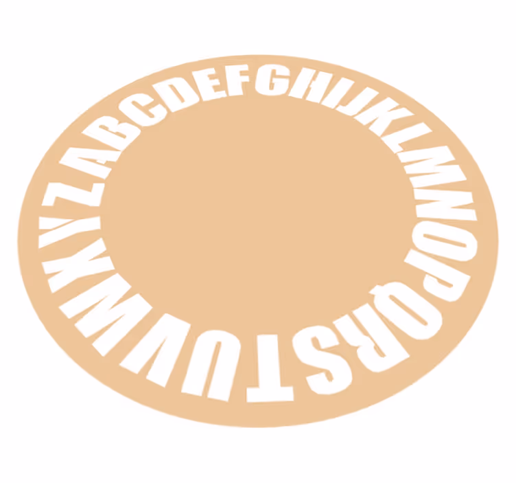 ábécé kör alakú elrendezés vinil szőnyeg ábécé - TenStickers